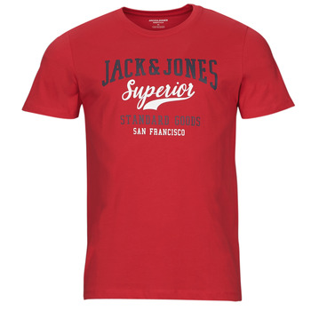 Textil Homem T-Shirt mangas curtas Jack & Jones JJELOGO TEE SS O-NECK 2 COL Vermelho