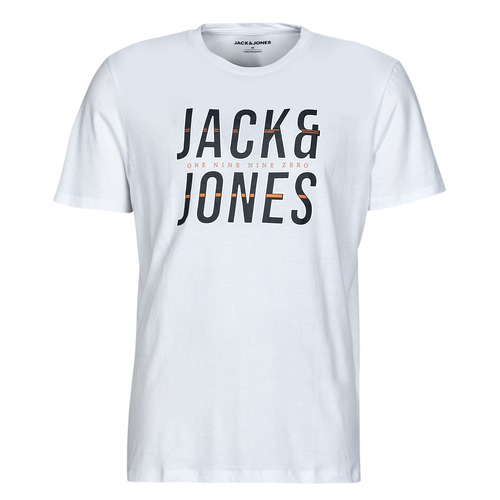 Textil Homem T-Shirt mangas curtas Jack & Jones JJXILO TEE SS CREW NECK Branco