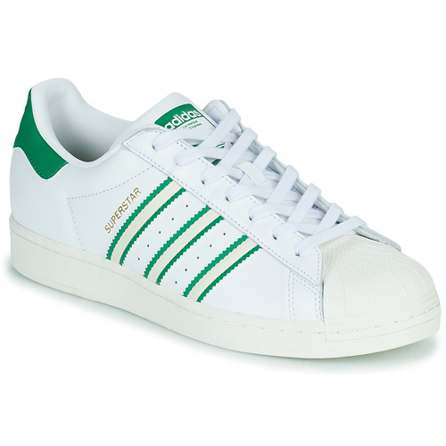 Sapatos Sapatilhas cloud adidas Originals SUPERSTAR Branco / Verde