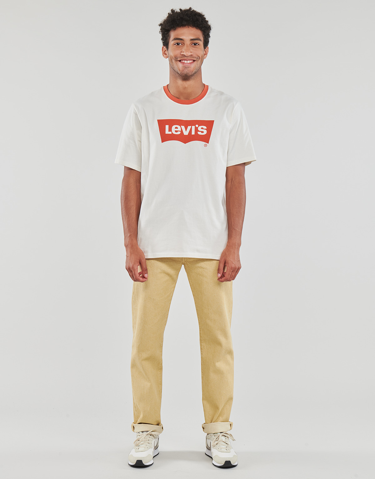 Textil Homem Calças Jeans ribbed-knit Levi's 501® LEVI'S ORIGINAL Amarelo / Stonewash