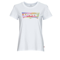 Textil Mulher T-Shirt mangas curtas Levi's THE PERFECT TEE Chá / Claro / Branco