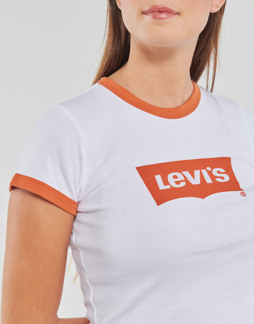 Levi's GRAPHIC RINGER MINI TEE Laranja / Claro / Branco
