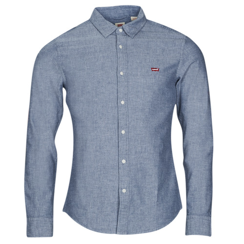 Textil Homem Camisas mangas comprida Levi's LS BATTERY HM Track Shirt SLIM Azul