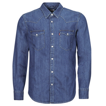 Textil Homem Camisas mangas comprida Levi's BARSTOW WESTERN STANDARD Escuro / Azul / Stonewash