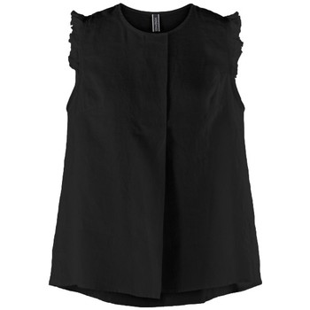Textil Mulher Tops / Blusas Wendy Trendy Top 220732 - Black Preto