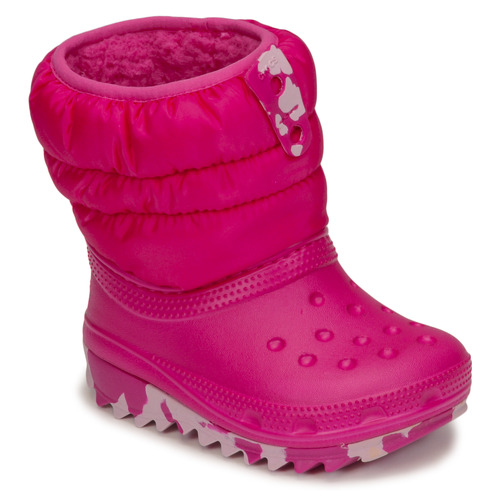 Sapatos Rapariga Botas de neve Crocs Classic Neo Puff Boot T Rosa