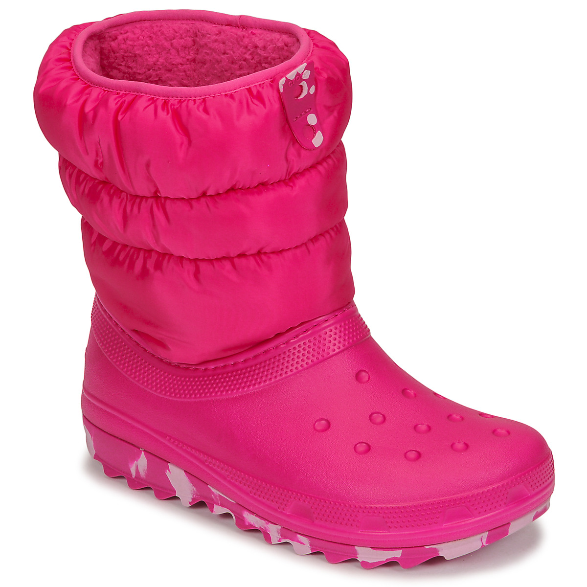 Sapatos Rapariga Botas de neve Crocs Edge Classic Neo Puff Boot K Rosa