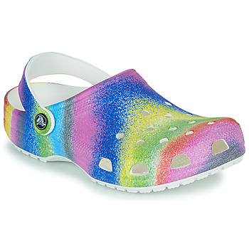 Sapatos Criança Tamancos Crocs Classic Spray Dye Clog K Branco / Multicolor