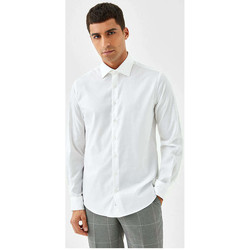 Textil Homem Camisas mangas comprida Decenio M421052070-1-44 BRANCO
