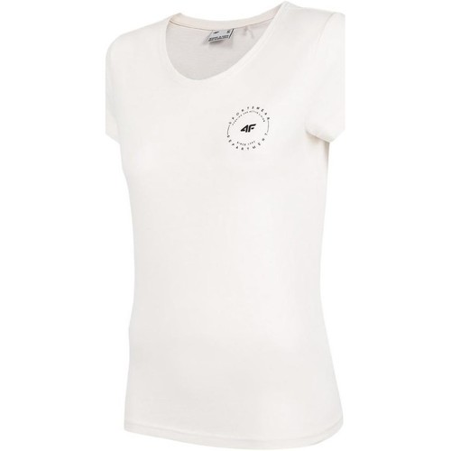 Textil Mulher T-Shirt HAIDEN curtas 4F TSD033 Branco