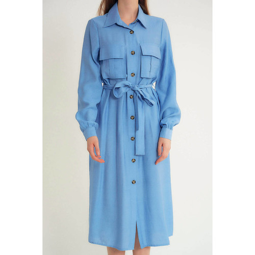 Textil Mulher Vestidos Robin-Collection 133040939 Azul