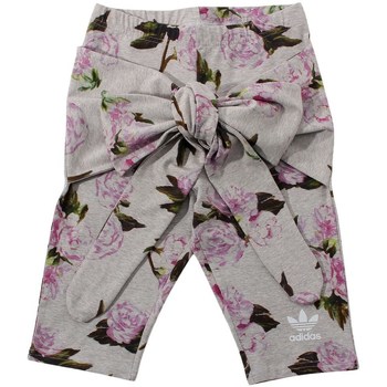 Textil Mulher Calças curtas demi adidas Originals Floral Cor-de-rosa, Cinzento