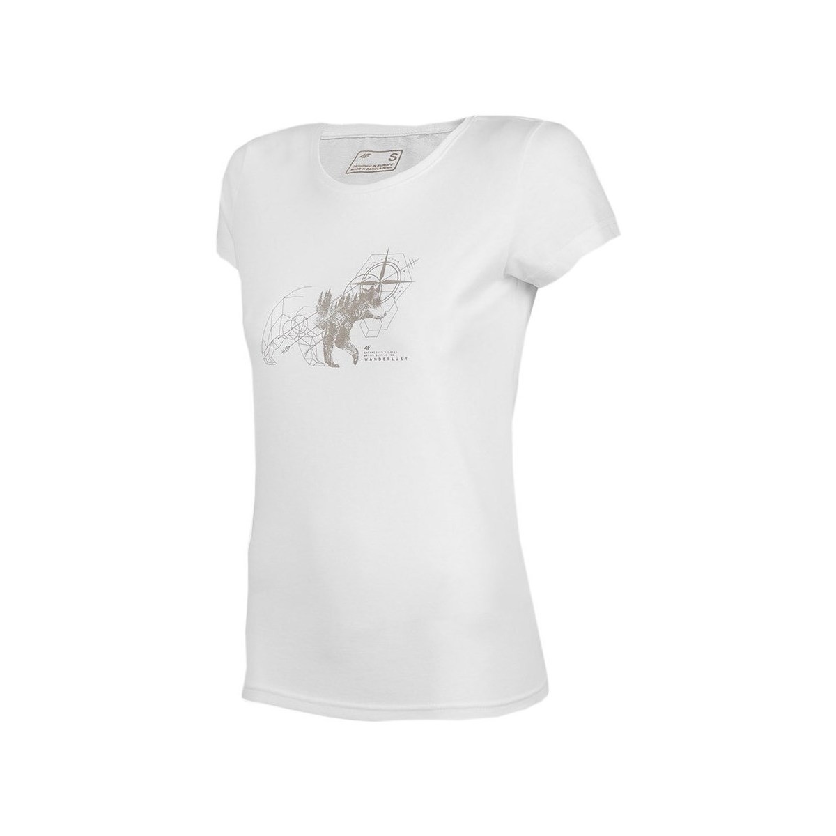 Textil Mulher T-Shirt mangas curtas 4F TSD067 Branco