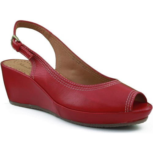 Sapatos Mulher Sandálias Montesinos CON CUÑA MUY Y Vermelho