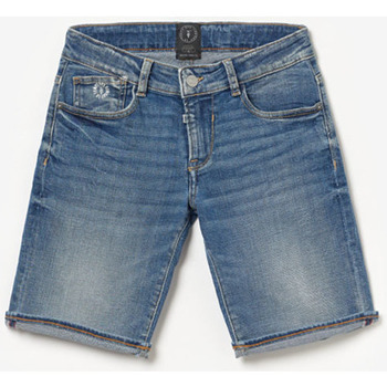 Textil Rapaz Shorts / Bermudas Franjas / Pomponsises Bermudas calções em ganga MIKE Azul