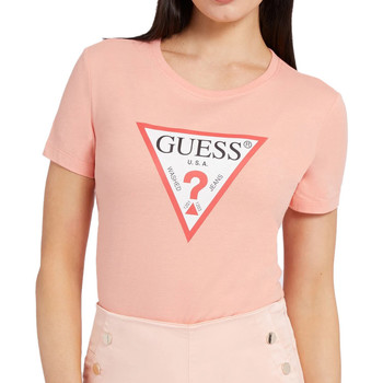 Textil Mulher T-shirts e Pólos Guess  Rosa