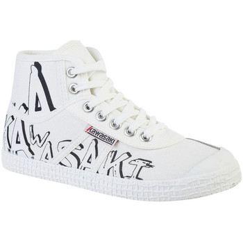 Sapatos Homem Sapatilhas Kawasaki Graffiti Canvas Boot K202415 1002 White Branco