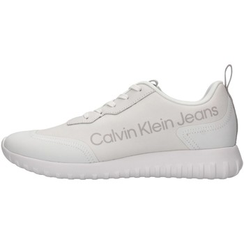 Sapatos Homem Sapatilhas Camiseta Calvin Klein CK Embossed Preto YM0YM00338 Branco