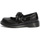 Sapatos Criança Martens Bottes à plateforme Jadon noires à doublure en fourrure synthétique MACCY II J PATENT Preto