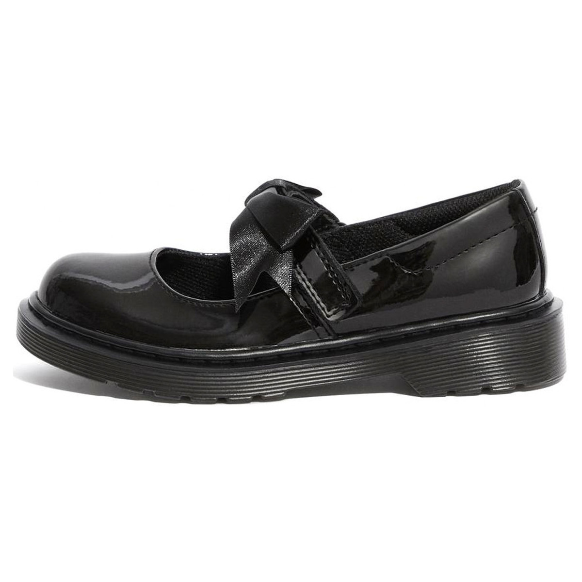 Sapatos Criança Martens Bottes à plateforme Jadon noires à doublure en fourrure synthétique MACCY II J PATENT Preto