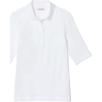 Textil Mulher T-shirts e Pólos Lacoste - Polo bianco PF0503-001 Branco