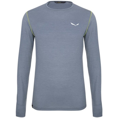 Textil Homem This long sleeve pull on shirt features a fold over collar Salewa Pedroc Alpine Cinza