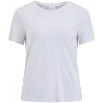 Textil Mulher Sweats Vila T-Shirt Modala O Neck - Optical Snow Branco