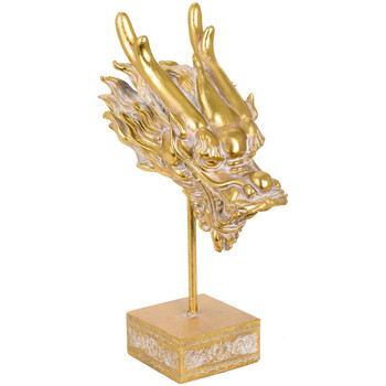 Casa Estatuetas Signes Grimalt Ornamento Do Dragão Com Base Ouro