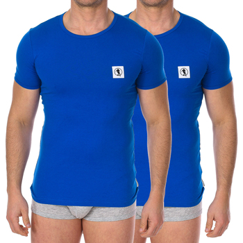 Textil Homem T-Shirt mangas curtas Bikkembergs BKK1UTS07BI-BLUE Azul