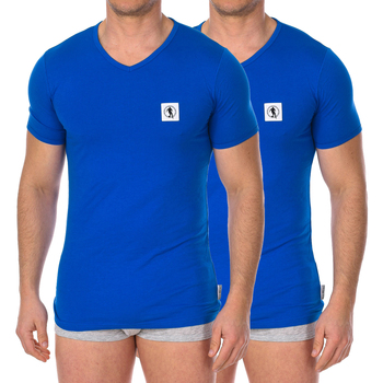 Textil Homem T-Shirt mangas curtas Bikkembergs BKK1UTS08BI-BLUE Azul