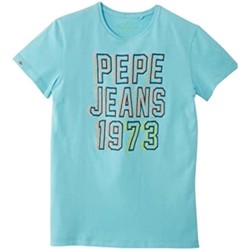 Textil Rapaz T-Shirt mangas curtas Pepe jeans con  Azul