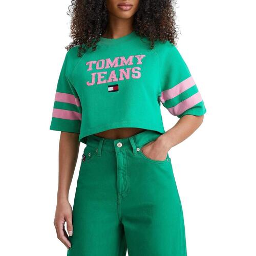 Textil Mulher Sweats Tommy Jeans  Verde