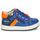 Sapatos Rapaz Sapatilhas Geox B BIGLIA B. B - NAPPA+DENIM SL Azul / Laranja