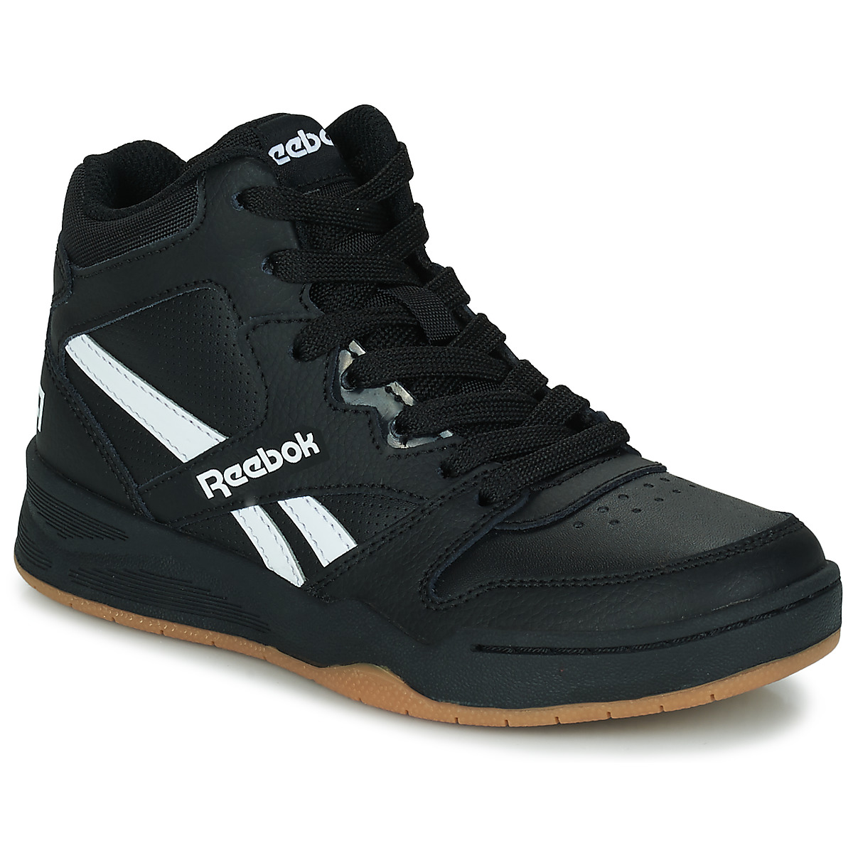Sapatos Rapaz Sapatilhas de cano-alto Reebok black Classic BB4500 COURT Preto / Branco