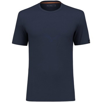 Textil Homem T-shirts e Pólos Salewa Make a style statement wearing the ® Crop Global Button-Up Shirt that feels comfy and airy Men's T-Shirt 28340-3960 Azul