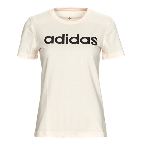 Textil Mulher T-Shirt mangas curtas runners Adidas Sportswear W LIN T Bege