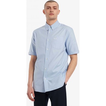 Textil Homem Camisas mangas comprida Fred Perry M2701-146-3-1 Azul