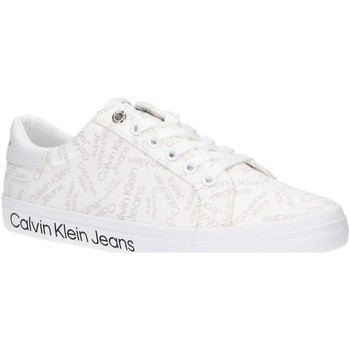 Sapatos Mulher Sapatilhas Calvin Klein Modern Cotton Svart tanga med hög benskärning YW0YW006570K6 LOW PROFILE Branco