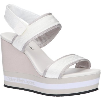 Sapatos Mulher Sandálias Calvin Klein Jeans YW0YW00572YAF WEDGE Branco