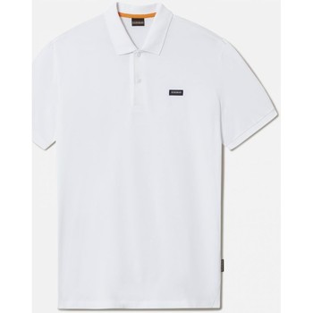Textil Homem T-shirts e Pólos Napapijri E-RHEMES NP0A4G2K-002 BRIGHT WHITE Branco