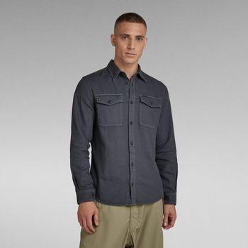 Textil Homem Camisas mangas comprida G-Star Raw D20165 7647 MARINE SHIRT-D147 FANTEM BLUE Cinza