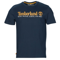 Textil Homem T-Shirt mangas curtas Timberland Wind Water Earth And Sky SS Front Graphic Tee Azul / Marinho