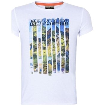 Textil Rapaz T-Sily-YD eye print T-shirt Napapijri  Branco