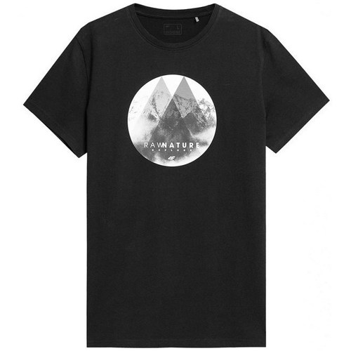 Textil Homem T-Shirt mangas curtas 4F TSM068 Preto