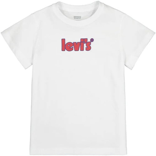 Textil Rapariga T-shirts e Pólos Levi's 9EE539 SHORT SLEEVE-001 WHITE Branco
