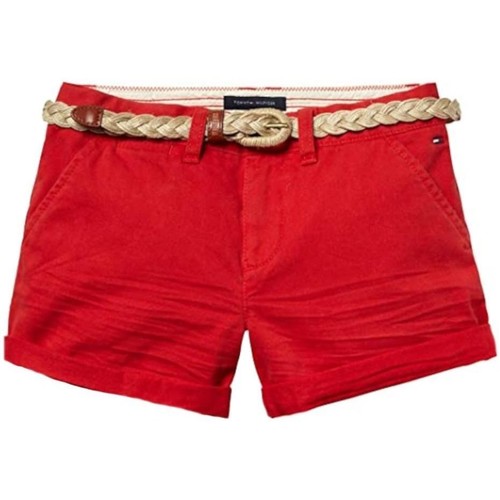 Textil Rapariga Shorts / Bermudas Tommy Hilfiger  Vermelho
