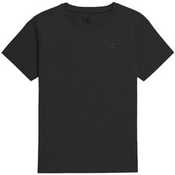 T-shirt silhouette features short sleeves and a straight hemline