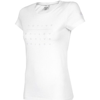Textil Mulher T-Shirt mangas curtas 4F TSD013 Branco