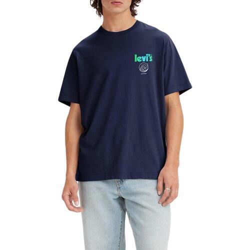 Textil Homem T-Shirt mangas curtas Levi's  Azul