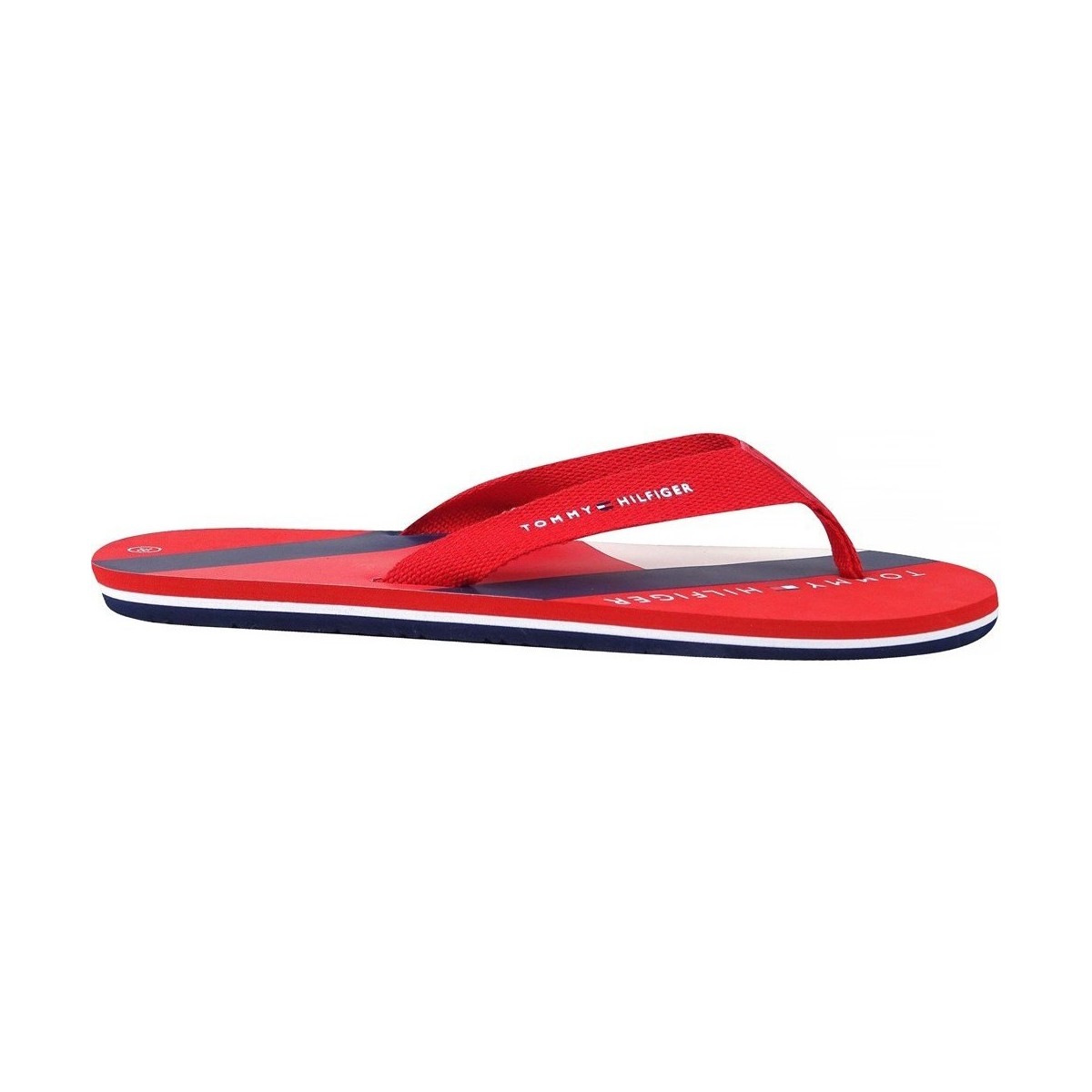 Sapatos Mulher Sapatos & Richelieu Tommy Hilfiger Flag Print Flip Flop Vermelho